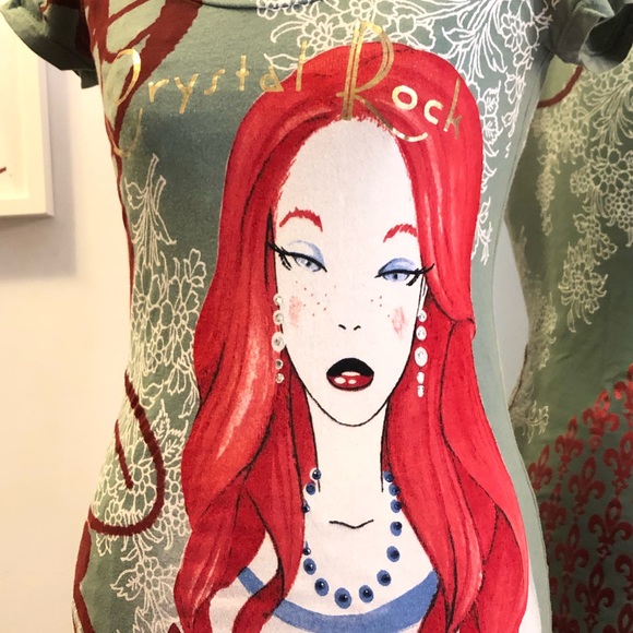 *RARE!* Crystal Rock by Christian Audigier T-Shirt - Picture 2 of 5